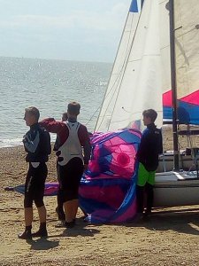 Let's sort out the spinnaker before we get on the water