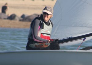 Yvonne Gough takes her Laser to the top spot