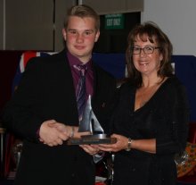 Michael Gutteridge awarded the GP14 class points trophy