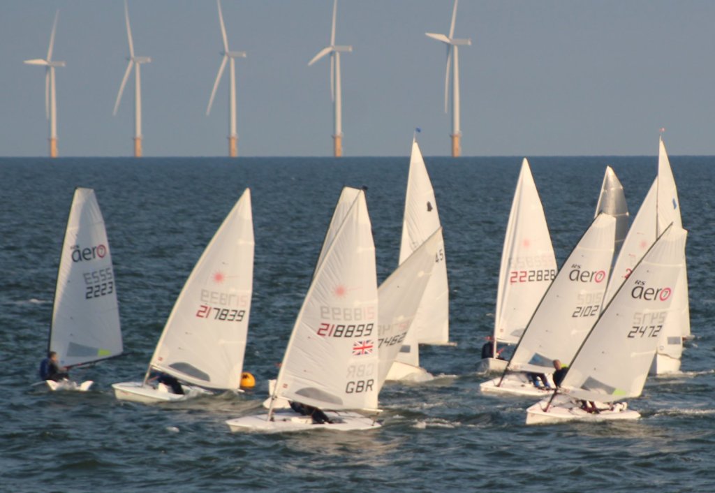Wednesday evening sailing with the windfarm backdrop