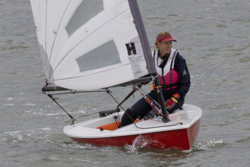 Charlotte Coop from Winsford Flash Sailing Club enjoying the conditions (picture - Colin Waddell)