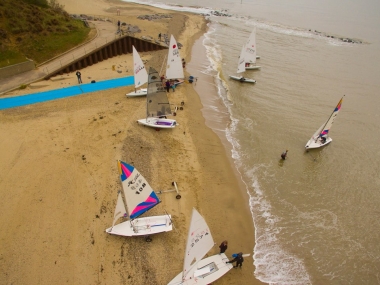 Just some of the boats getting rigged before the off