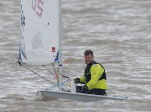 Laser sailor Joff Strutt reaches to the next mark