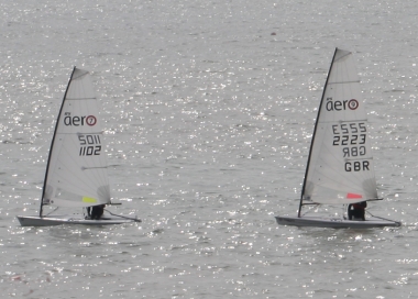 John Tappenden and Dave Ingle leading the field, in their RS Aeros