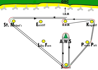 The coutse for the Ken Dye Cup - not as complicated as it looks!