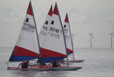 Some close racing during the Splash