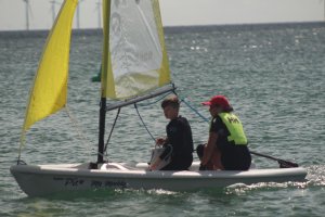 Maddy and Charlie underway in their Pico