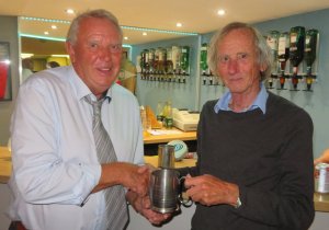 Peter Downer receives the Fleet Championship Trophy