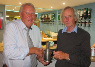 Peter Downer receives the Fleet Championship Trophy
