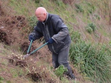 Simon lops the overgrowth