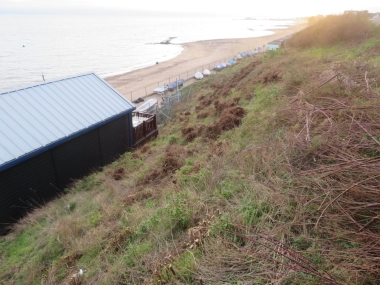 And the cliff on the west side - all neat and tidy