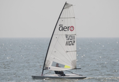 John Tappenden sails his RS Aero to victory in the London Trophy