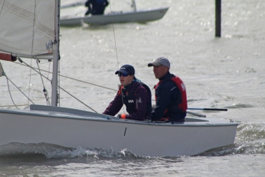 Simon and Laura Kedge in their GP14