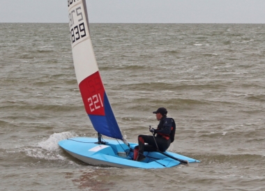 Adam Kedge drives his Topper to victory