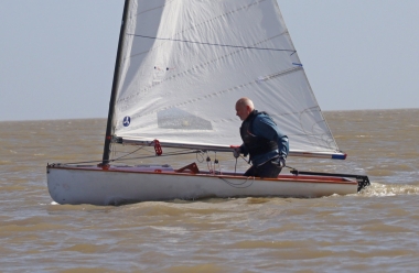 Simon Clarke starts to tack into second place, in his Europe