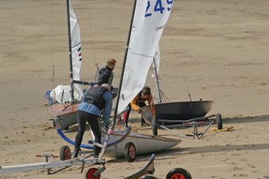 Rigging up before the start