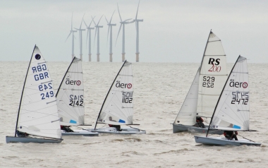 Simon Clarke leads the way, at the start of the Spring Series - 3 race, in his Europe
