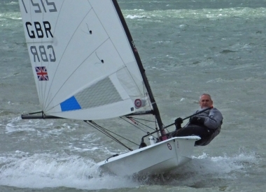 Tim Dye blasts his way round the course in his RS Aero