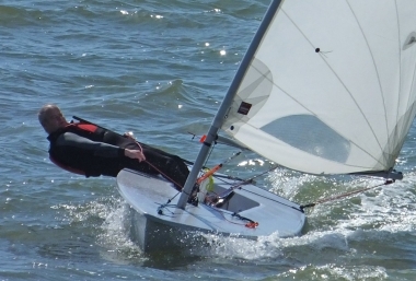 Paul Stanton flat out in his Laser