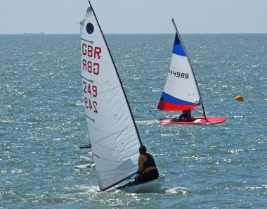 Robert Gutteridge heads his Europe out towards Finley Taylor's Topper