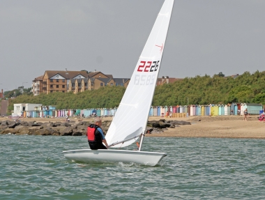 Paul Stanton takes his Laser home to victory for the Paxton Trophy