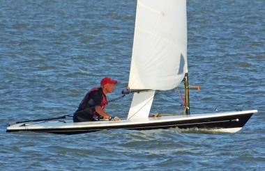 Simon Kedge got a very respectable fourth place in his Laser despite two capsizes