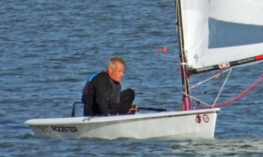 Brian Allen lead the way, in his RS Aero, for much of the time