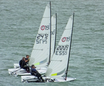 I saw three ships; Dave Ingle, Brian Allen and John Tappenden battling it out in their RS Aeros