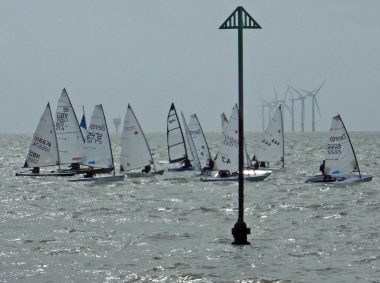 A closely bunched start with Dave Ingle leading the way in his RS Aero