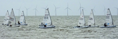 Dave Ingle, Adam Kedge and Yvonne Gough lead, with Brian Allen's RS Aero in fourth place