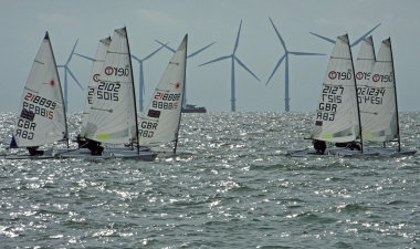 Moments after the start and Tom Bartlett heads the second wave of competitors