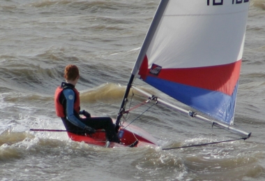 Cadet Finley Taylor takes his Topper into third place