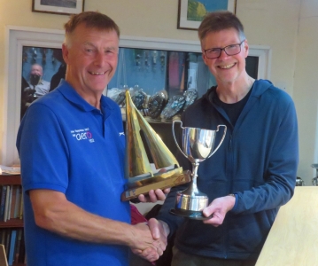 John Tappenden is presented with The Chase Pursuit and Toppo Single Handed Trophies