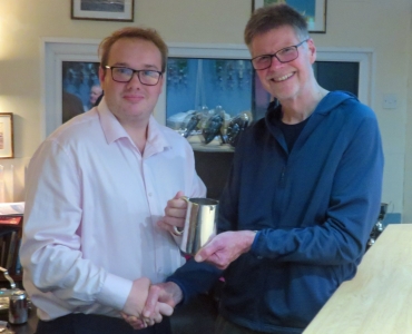 Michael Gutteridge receives the Solo/Europe Class Points Trophy