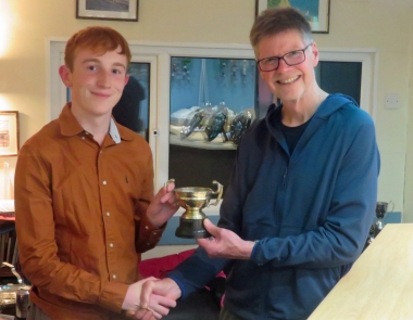 Finley Taylor receives the Topper Mad Hatter Class Points Trophy