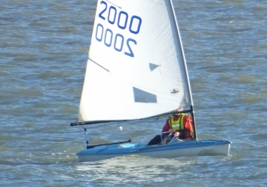 Cadet Ella Langfeldt was leading at the end of the first lap in her Nimbus but was finally pipped by Derroll Pedder