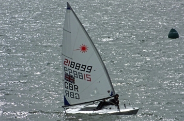 Cadet Adam Kedge takes an impressive second place in his Laser