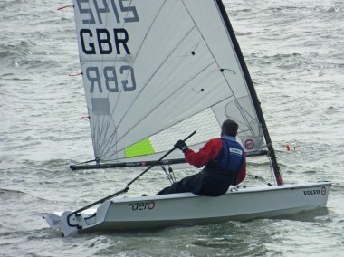 Ken Potts takes his RS Aero across the finish line to win the race