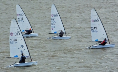 The lead boats head out to sea at the start of Gunfleet's Spring Series