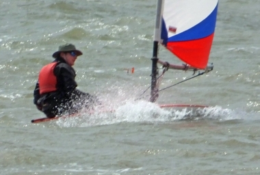 Finley Taylor's Topper disappears in the spray