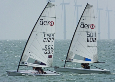 Tim Dye and John Tappenden battle it out in their RS Aeros