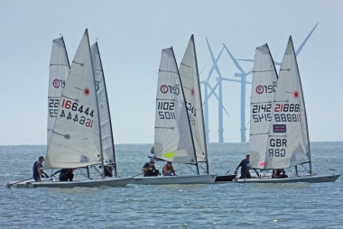 Jostling for a good place on the start line for the first race