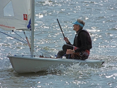 Winner of the Fleet Championships - Jono Dunnett in his Laser