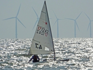 Yvonne Gough in her Laser