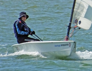 Dave Ingle in his RS Aero, having been first away at the start