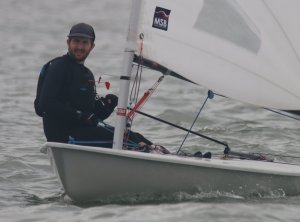 Winner of the Autumn Series 3 race, Andy Cornforth in his Laser