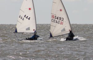 Powering their Lasers to the first mark - Andy Dunnett and Robert Mitchell