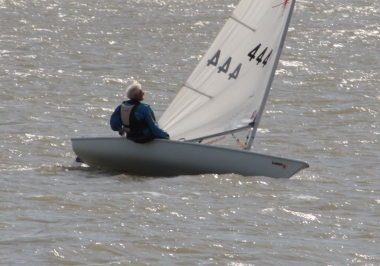 Winner of the third race in the Autumn Series - Andy Dunnett in his Laser