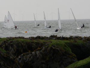 Tacking round the ODM at the end of the third leg of the Autumn Series 4 race