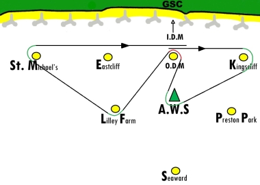 The course for the fourth race in the Autumn Series